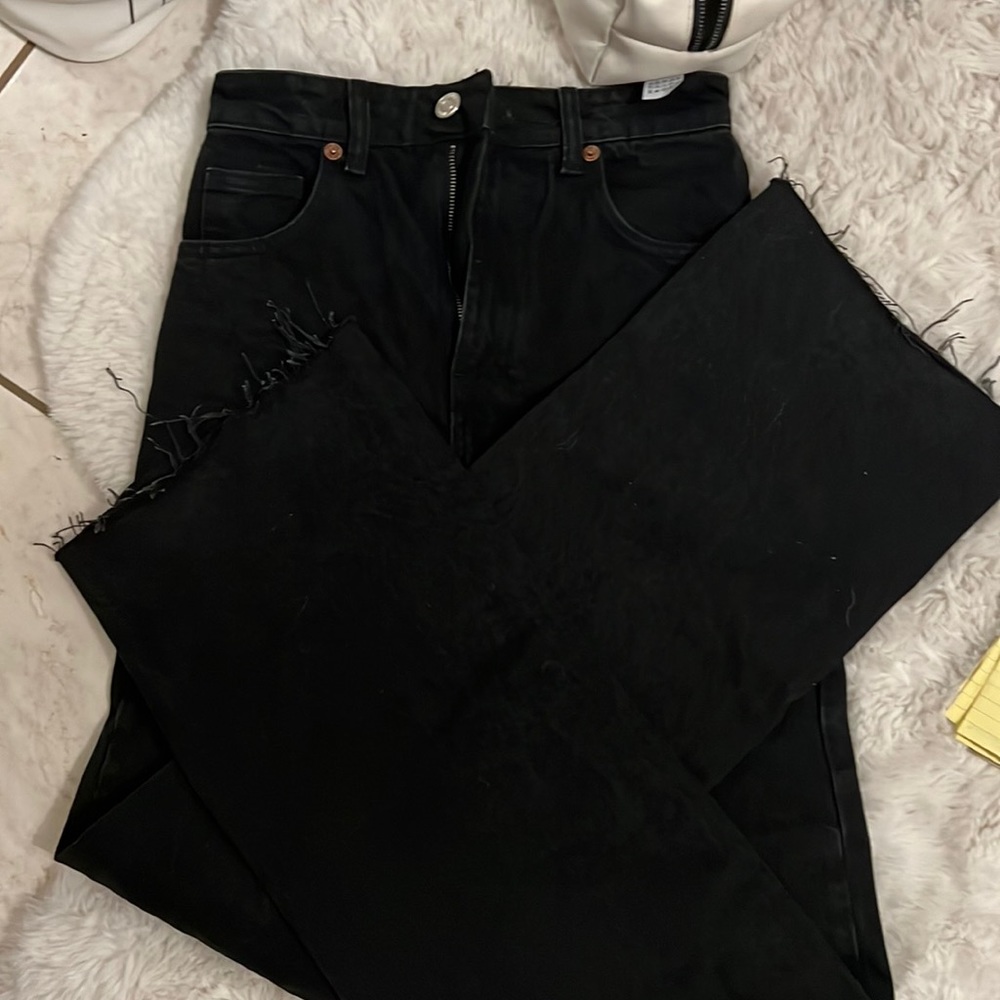Zara black jeans straight leg,